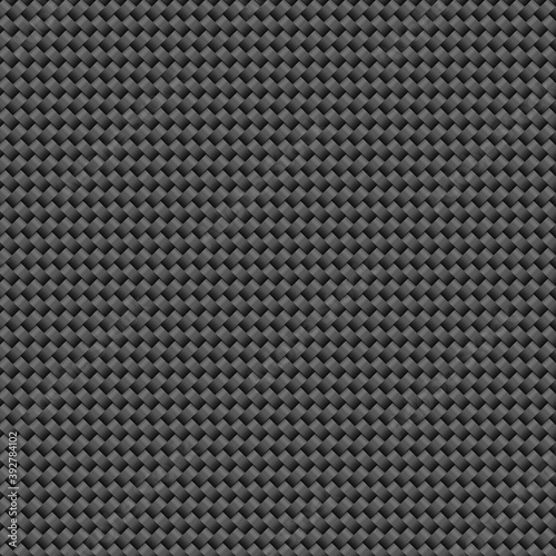 Modern dark black carbon fiber grid background.