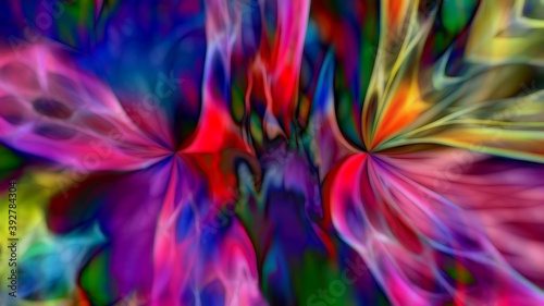 Abstract multicolored futuristic fractal background.