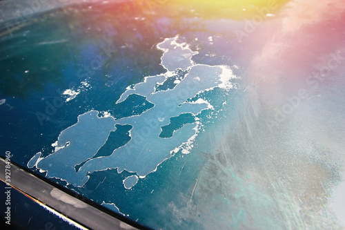 Fotografie Burnout of car Polish in the sun