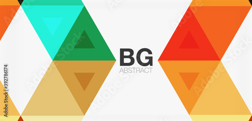 Mosaic triangle pattern abstract background for cover, banner, flyer and poster and other template