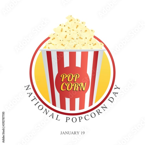 National Popcorn Day Vector Illustration. Suitable for greeting card poster and banner