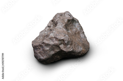 Speciment of Campo del Cielo IAB Iron Meteorite isolated on white background. photo