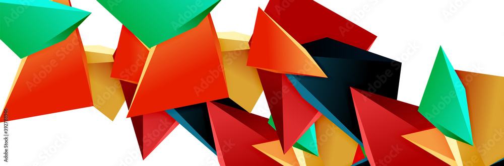 Triangle mosaic abstract background, 3d triangular low poly shapes. Geometric vector illustration for covers, banners, flyers and posters and other Triangle mosaic abstract background, 3d triangular low poly shapes. Geometric vector illustration for covers, banners, flyers and posters and other