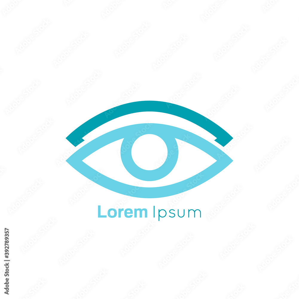 Open Eye symbol on a white background. Abstract vector logo design template. Open Eye symbol on a white background. Abstract vector logo design template.