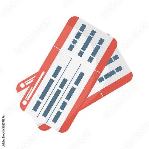 tickets flight flat style icon