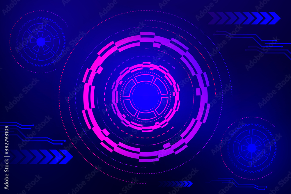 Abstract technology background with various technological elements. Innovative concept of high-tech communications. The concept of digital technology and engineering. Abstract technology background with various technological elements. Innovative concept of high-tech communications. The concept of digital technology and engineering.