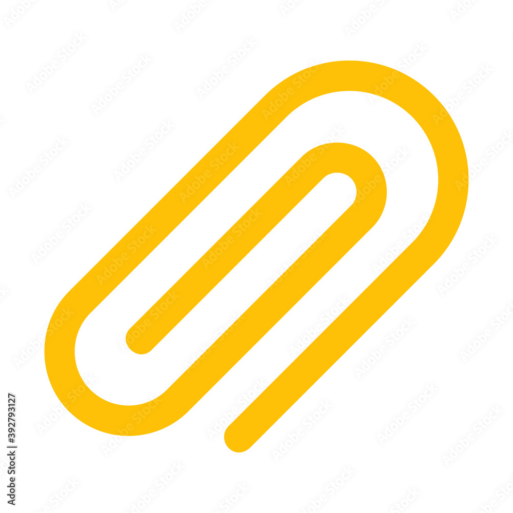 Attachment icon vector illustration in flat style for any projects Attachment icon vector illustration in flat style for any projects