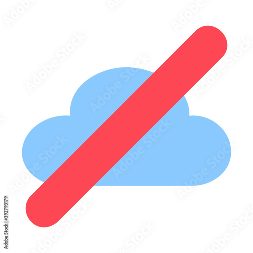 Cloud Offline icon vector illustration in flat style for any projects