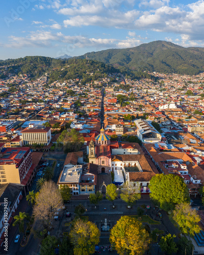 Aerial view of the city of Uruapan