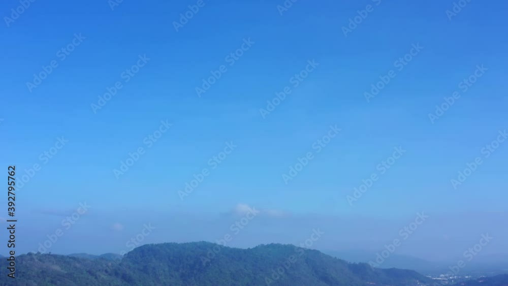 4K Areal drone view moving from sky to town. Summer blue sky with cloud moving pan camera. 4K Areal drone view moving from sky to town. Summer blue sky with cloud moving pan camera.