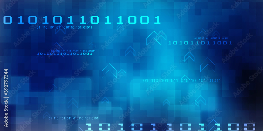 2d illustration abstract digital binary data on computer screen 2d illustration abstract digital binary data on computer screen