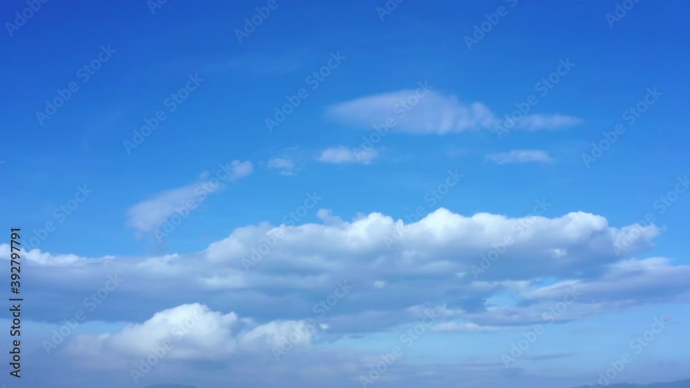 4K Aerial drone view summer blue sky with cloud moving pan camera. 4K Aerial drone view summer blue sky with cloud moving pan camera.