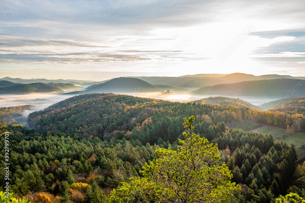 sunrise over the mountains