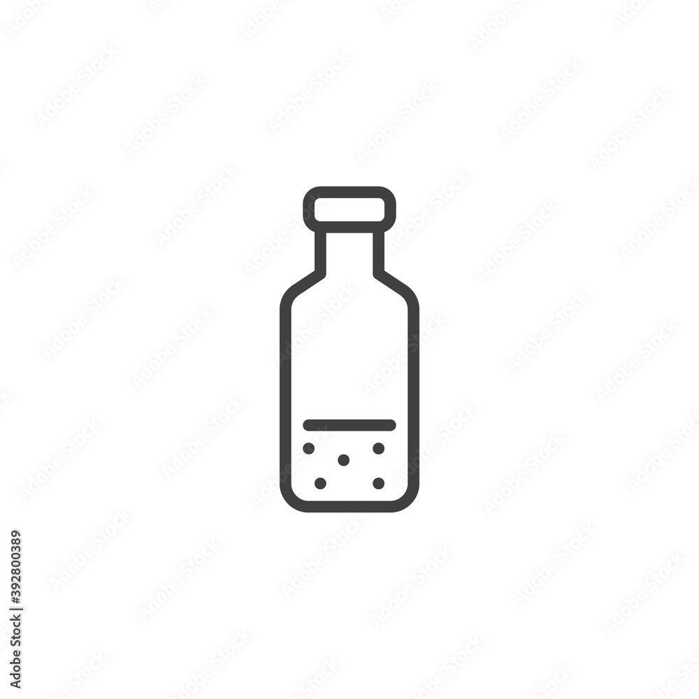 Juice bottle line icon. linear style sign for mobile concept and web design. Bottle of water outline vector icon. Symbol, logo illustration. Vector graphics