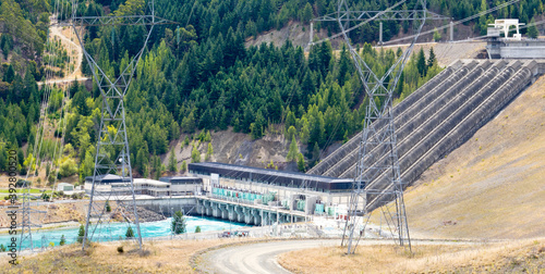 Hydro power generator transmission line pylons © PiLensPhoto