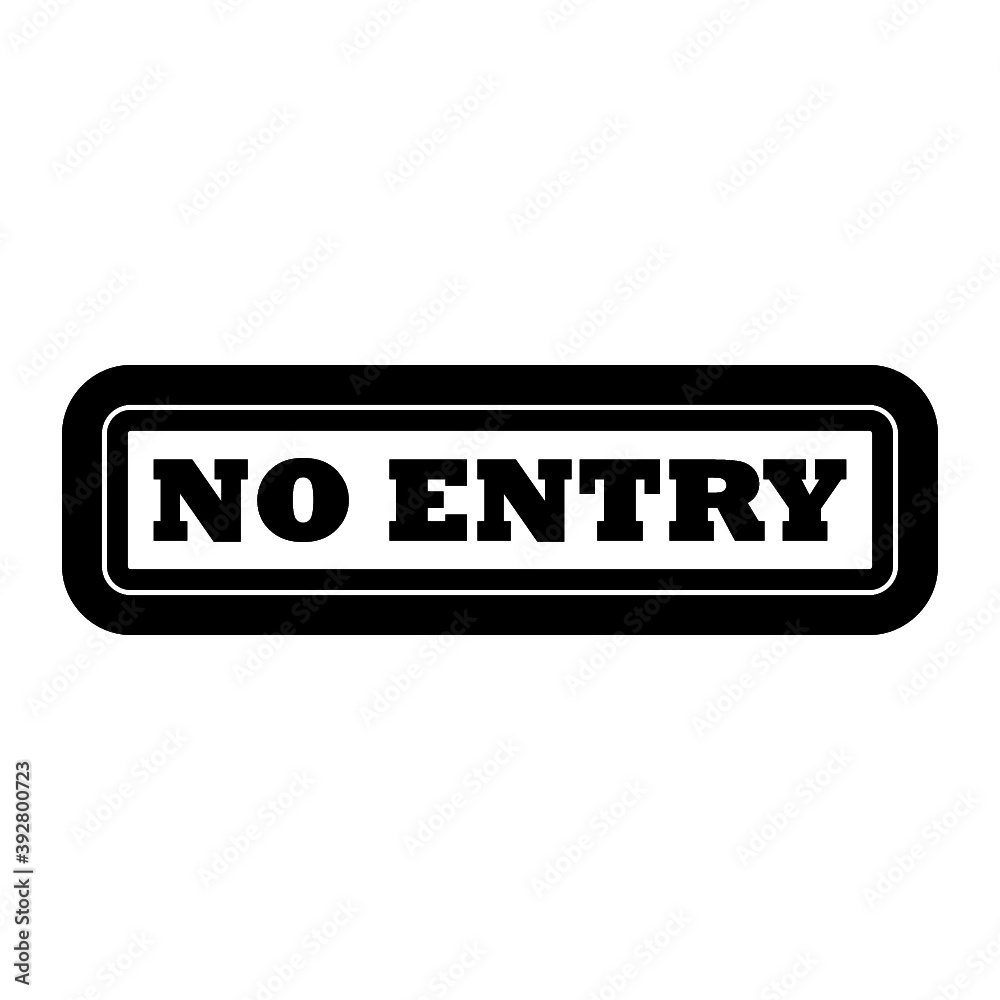 No entry label. No access sign isolated on white background No entry label. No access sign isolated on white background