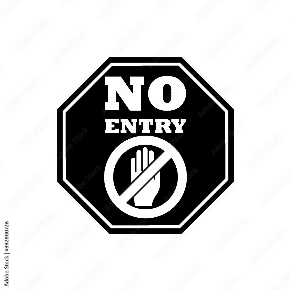 No entry label. No access sign isolated on white background No entry label. No access sign isolated on white background