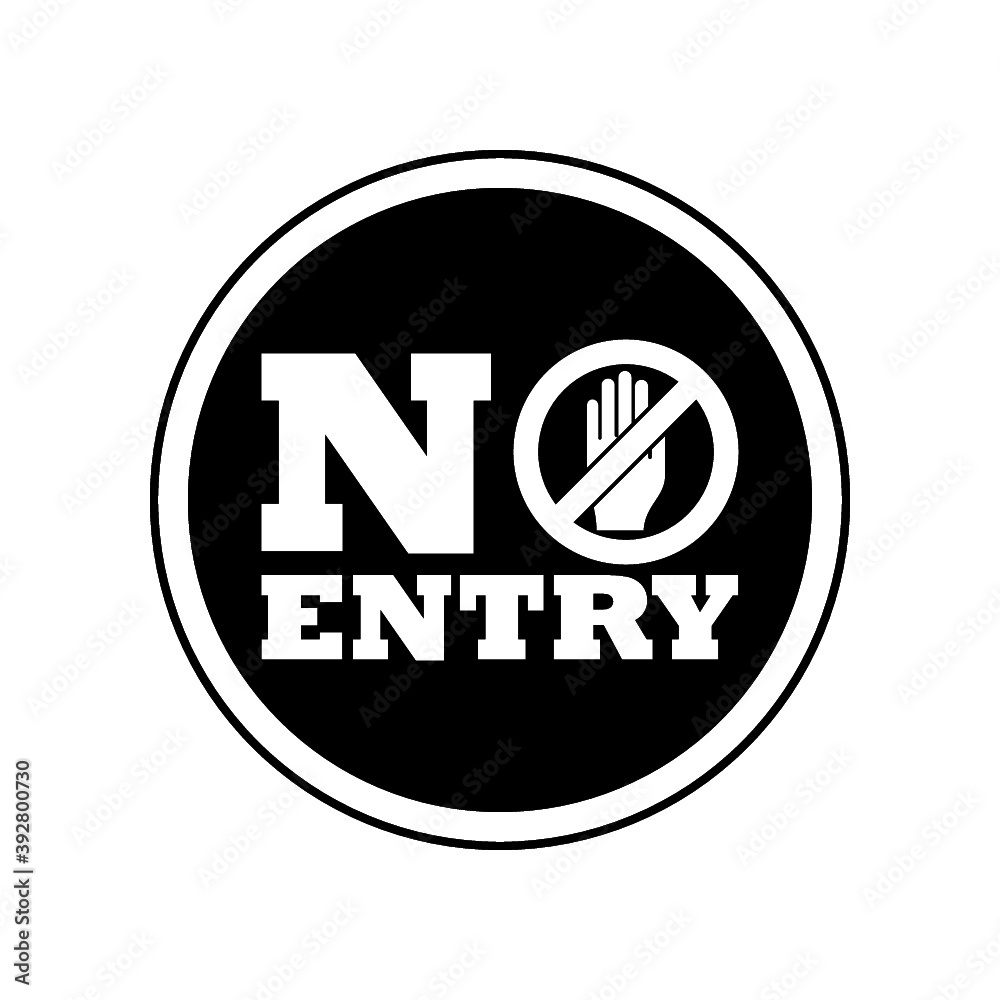 No entry label. No access sign isolated on white background No entry label. No access sign isolated on white background
