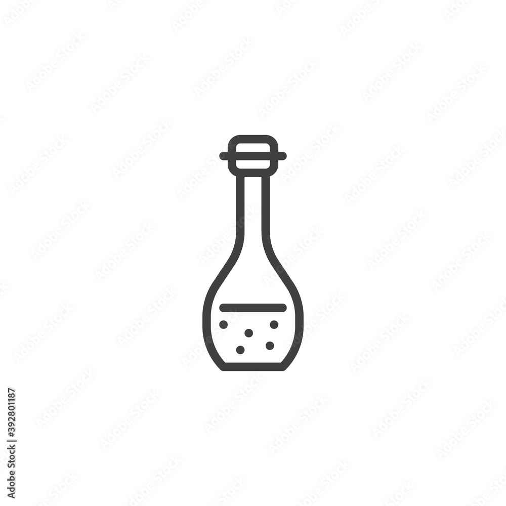 Bottle of Rum line icon. linear style sign for mobile concept and web design. Bottle of cognac outline vector icon. Symbol, logo illustration. Vector graphics Bottle of Rum line icon. linear style sign for mobile concept and web design. Bottle of cognac outline vector icon. Symbol, logo illustration. Vector graphics