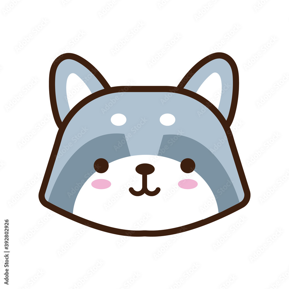 cute little kawaii fox animal line and fill style cute little kawaii fox animal line and fill style