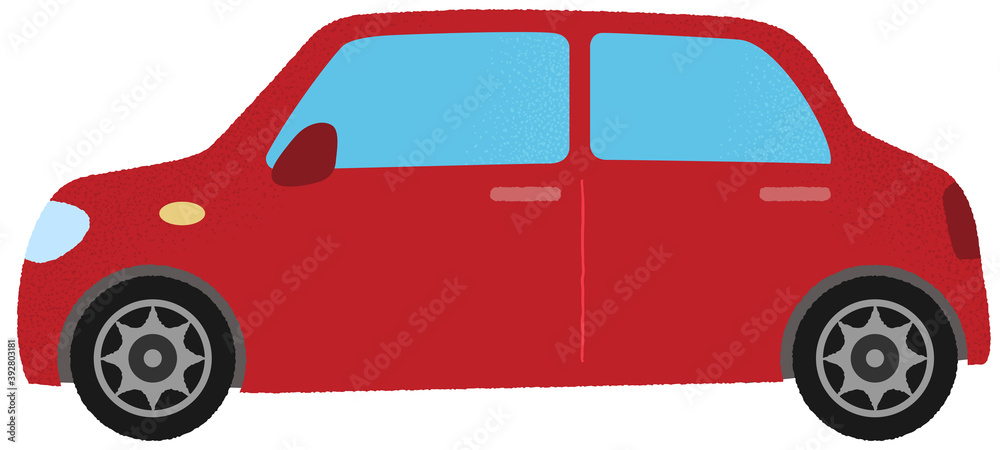 赤い自動車のベクターイラスト 赤い自動車のベクターイラスト