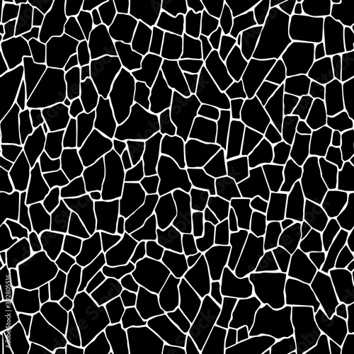  Stones black and white pattern. Vector illustration.
