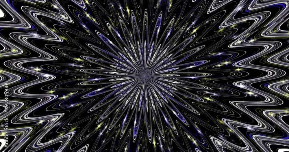 The crystal figure, shimmering in the rays of light, rotates counterclockwise.