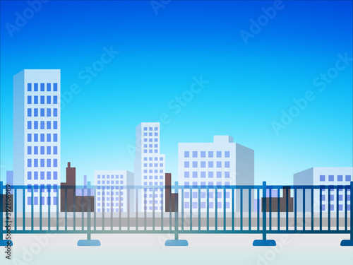 屋上からの都市の景観