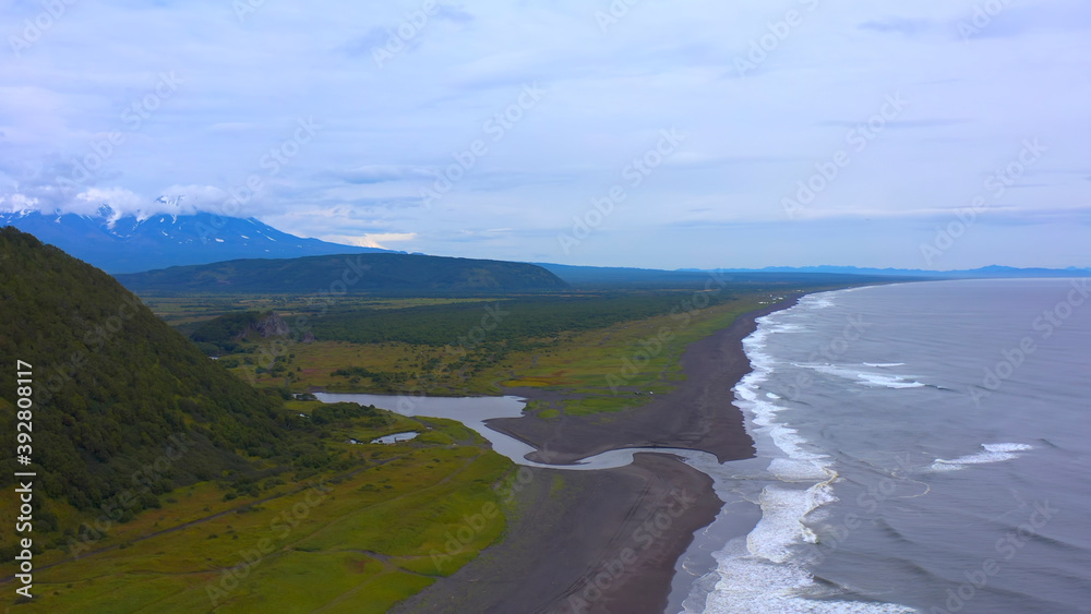 Travel to the Kamchatka Peninsula. Seascape of Kamchatka.