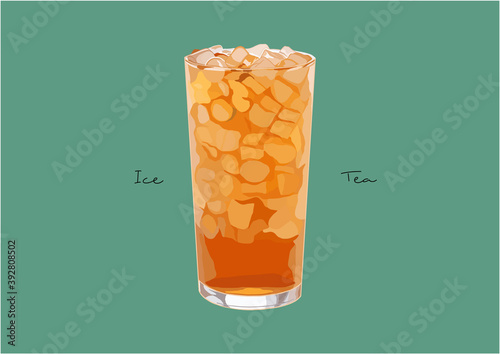 Vector Illustration of Iced Tea