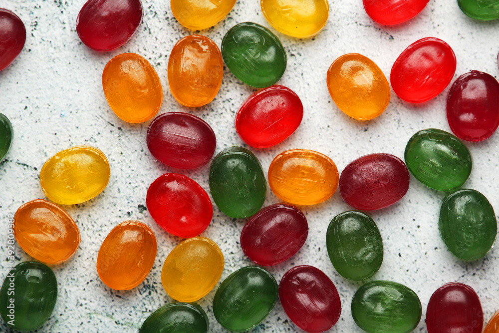 Bright candy lollies on white background Bright candy lollies on white background