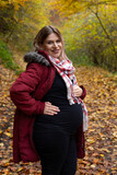 Maternity photo shooting in november outdoor