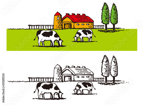 牧場のイラスト