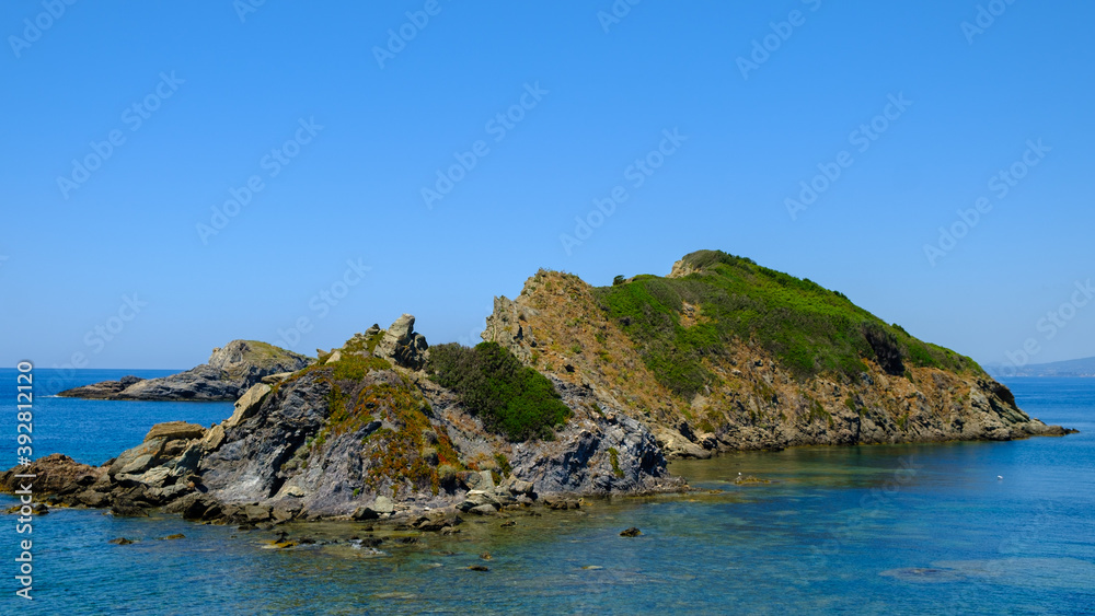 Stone Island in the Mediterranean sea, Var