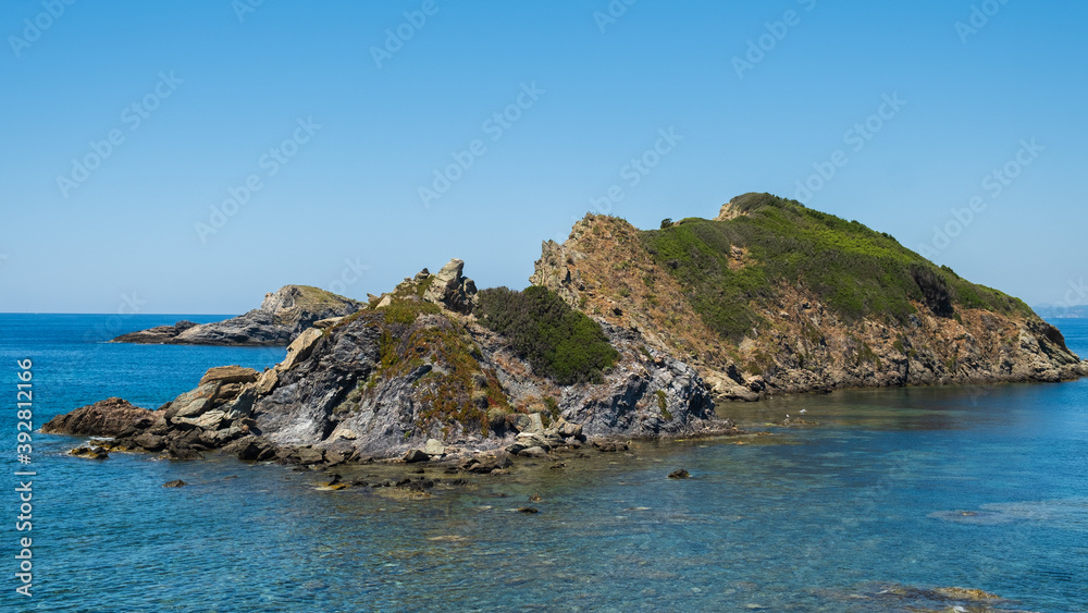 Stone Island in the Mediterranean sea, Var