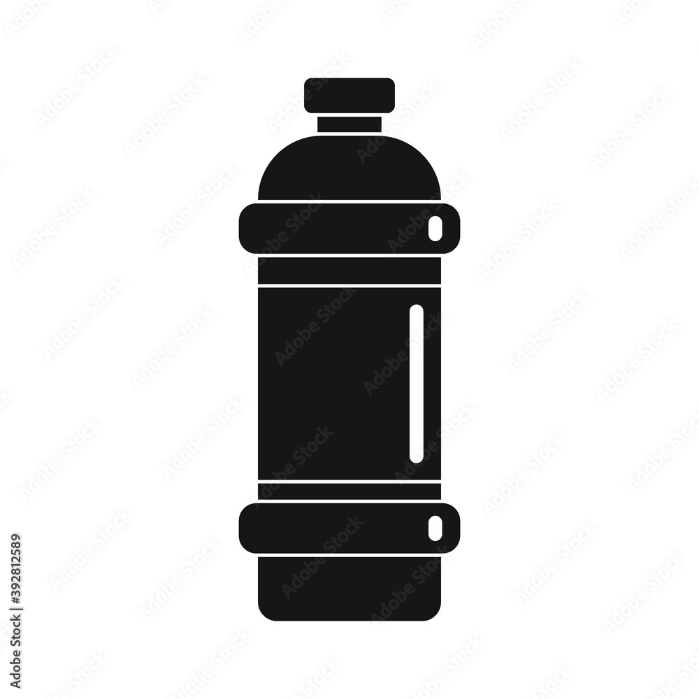 Plastic bottle for water black simple icon Plastic bottle for water black simple icon