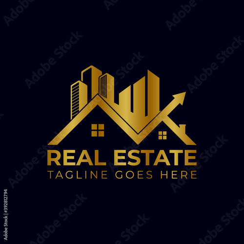 Property, House, Real Estate Investment Logo.