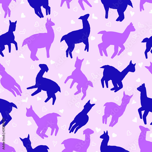 Llamas seamless pattern. Pastel vector illustration background for surface  t shirt design  print  poster  icon  web  graphic designs. 