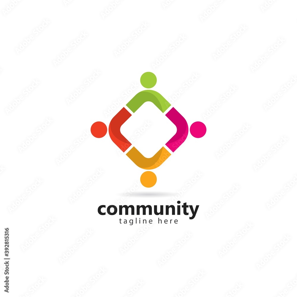 Adoption and community care Logo template vector Adoption and community care Logo template vector