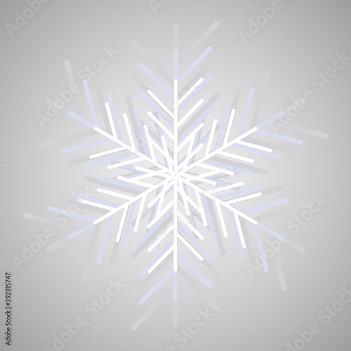 isolated on gray background white snowflake