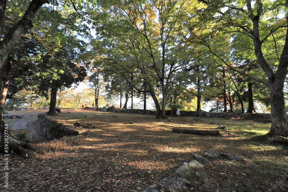 奈良県　高取城の紅葉