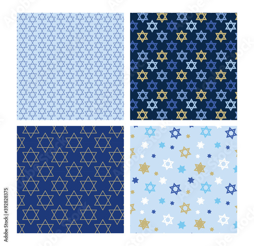 Jewish pattern with traditional David stars. Perfect for wallpapers, gift papers, patterns fills, textile, web page background, Jewish greeting cards.
