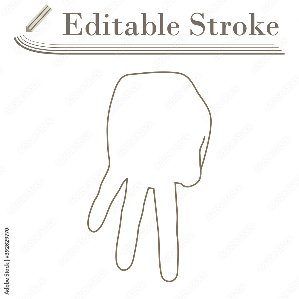 Obraz premium Baseball Catcher Gesture Icon