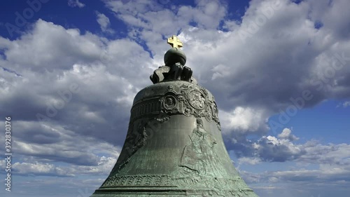 Tsar Bell, Moscow Kremlin, Russia -- also known as the Tsarsky Kolokol, Tsar Kolokol III, or Royal Bell, is a 6.14 metres tall, 6.6 metres diameter bell on display on the grounds of the Moscow Kremlin photo