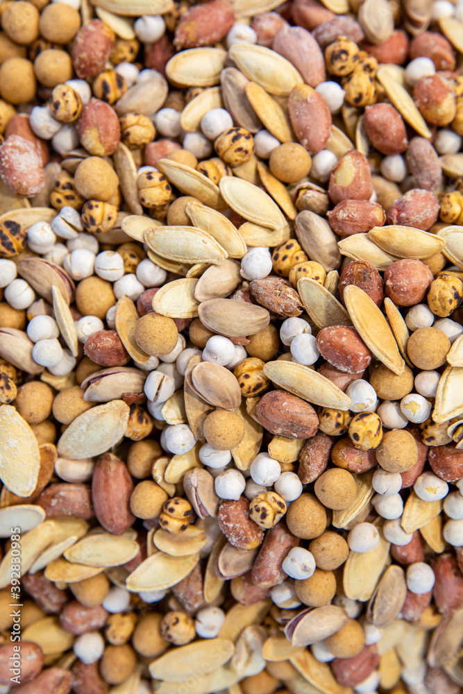 Pile of nuts and dried fruits on the market. Pile of nuts and dried fruits on the market.