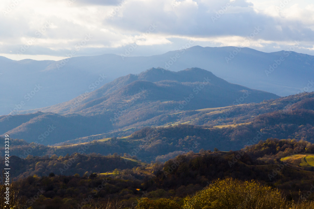 Autumn and fall landscape in Kakheti, Georgia