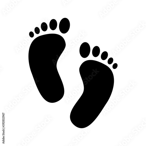 Footprint icon. Baby foot prints. Vector illustration © alliya2000