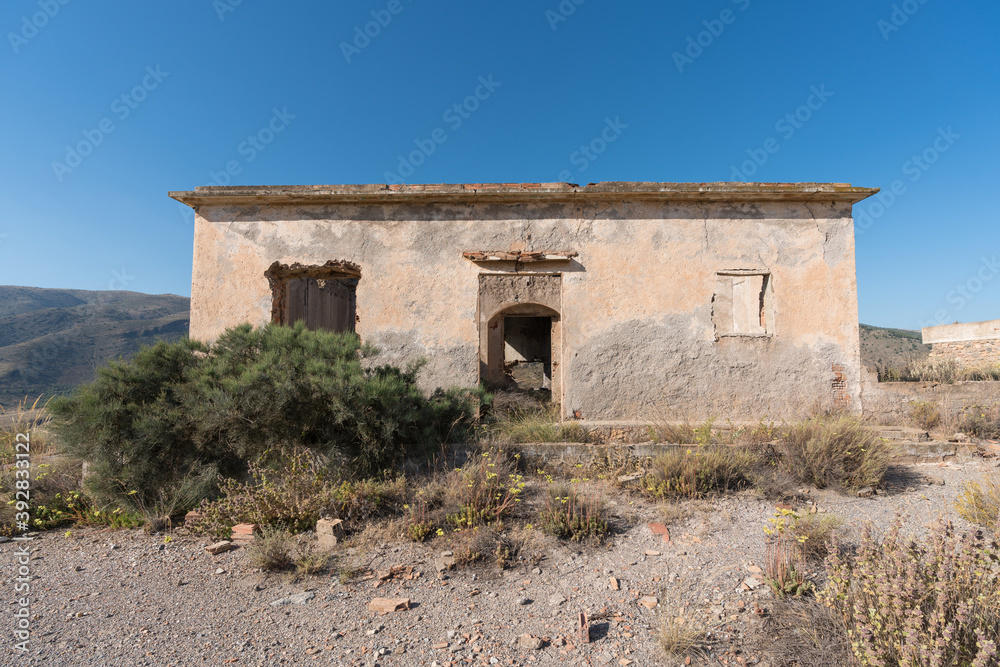Old house of a mining complex in southern Spain
