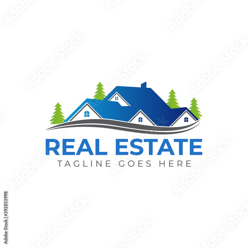 Real Estate Logo Design. Creative abstract real estate icon logo template. gold real estate logo.