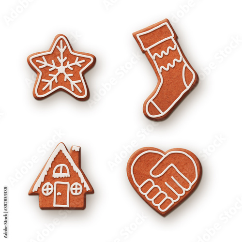 Gingerbread star sok house heart